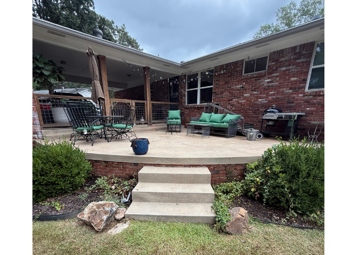 Clean driveway after pressure washing